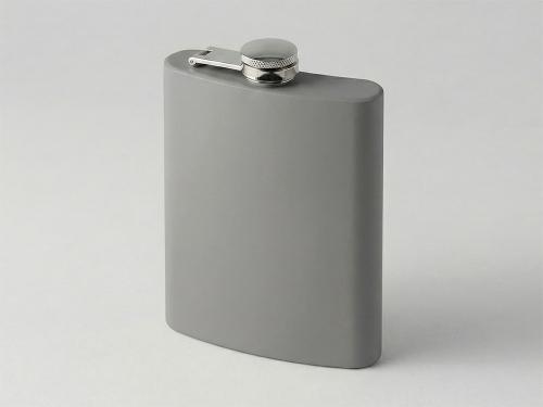 Фляжка 240 мл Remarque soft touch, 304 сталь, светло-серый