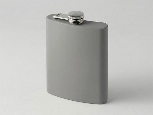 Фляжка 240 мл Remarque soft touch, 304 сталь, светло-серый