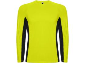 Футболка Shanghai  мужская с длинным рукавом, неоновый желтый/черный