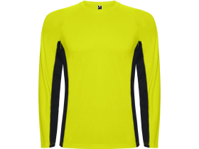 Футболка Shanghai  мужская с длинным рукавом, неоновый желтый/черный