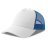 Бейсболка RAPPER COTTON-S, 5 клиньев, пластиковая застёжка, белый, ярко-синий
