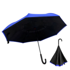 Зонт-трость наоборот Shifter, Черно-синий