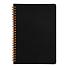 Блокнот на двойной пружине HELIX, 143 х 205 мм, черный с оранжевым, блок в линейку, черный, оранжевый
