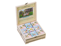 Подарочный набор с чаем Чайный букет в деревянной шкатулке, натуральный Подарочный набор с чаем Чайный букет в деревянной шкатулке, натуральный