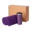 Подарочный набор Палермо, Селла (Palermo, Cella), фиолетовый (плед, термокружка)
