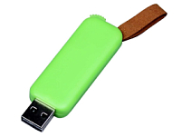 USB-флешка промо на 32 Гб прямоугольной формы, выдвижной механизм, зеленый USB-флешка промо на 32 Гб прямоугольной формы, выдвижной механизм, зеленый