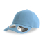 Бейсболка FRASER, органический хлопок, 6 клиньев, металлическая застежка, голубой