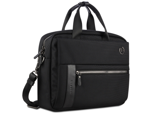 Портфель мужской BUGATTI НЕРО | NERO 15'', чёрный, нейлон 1680D/кожа, 42х10х30 см