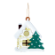 Ёлочная игрушка Домик (белый)