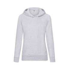 Толстовка женская без начеса LIGHTWEIGH HOODED SWEAT 240, серый меланж