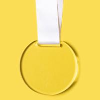 Медаль GLORY в подарочной упаковке, акрил, прозрачный