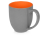 Кружка керамическая Gracy 450мл, серый/оранжевый