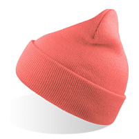 Шапка вязаная  двойная Wind-S, коралловый