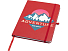 Teak блокнот А5 из переработан. материала в твердой обложке с линован. страницами - Красный