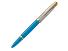 Перьевая ручка Parker 51 Premium Turquoise GT перо; M/F, чернила: Black,Blue, в подарочной упаковке.