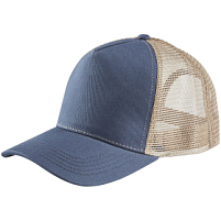 Бейсболка Blink, синяя (джинс) с бежевым Бейсболка Blink, синяя (джинс) с бежевым