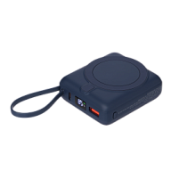 Внешний аккумулятор с подсветкой Ritter PD 10000mAh с функцией беспроводной зарядки 15W, синий