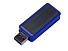 USB-флешка промо на 32 Гб прямоугольной формы, выдвижной механизм, синий
