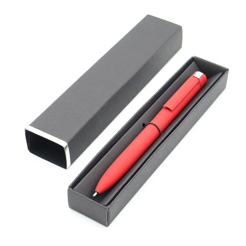Ручка Espada в коробке Cradle чёрной с серебристым, Красный