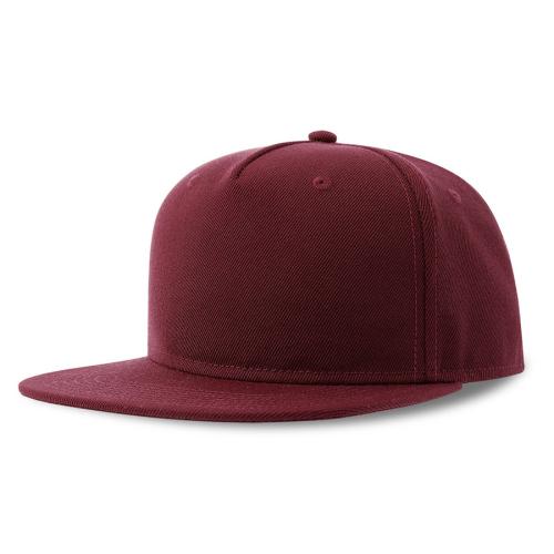 Бейсболка SNAP FIVE-S, 5 клиньев, пластиковая застежка, темно-красный