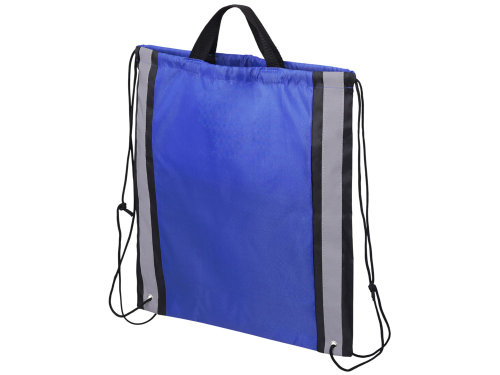 Рюкзак-мешок Savy со светоотражающими полосами по бокам, синий