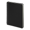 Блокнот на двойной пружине HELIX MINI, 105 х 150  мм, черный, блок в клетку, черный