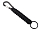 Брелок-веревочка Austere с карабином и кольцом, черный