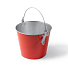 Металлическое ведро LAMBIC, Красный
