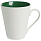 Кружка New Bell матовая, белая с зеленым