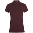 Рубашка поло женская Brandy Women, бордовая с белым