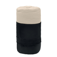 Флисовый дорожный плед из RPET, бежевый