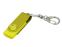 Флешка промо поворотный механизм, с однотонным металлическим клипом, 64 Гб, желтый