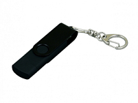 Флешка с поворотным механизмом, c дополнительным разъемом Micro USB, 16 Гб, черный Флешка с поворотным механизмом, c дополнительным разъемом Micro USB, 16 Гб, черный