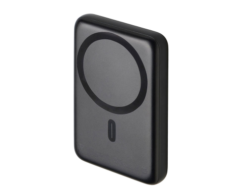 Магнитный внешний беспроводной аккумулятор Polarix, QC/PD, 10000 мАч, черный