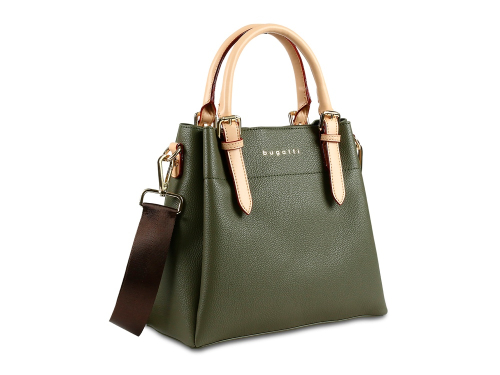 Сумка женская BUGATTI ЭЛЛА | ELLA, оливковая, полиуретан, 27х12х23,5 см