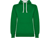 Толстовка с капюшоном Urban женская, зеленый/белый