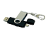 Флешка с поворотным механизмом, c дополнительным разъемом Micro USB, 32 Гб, черный