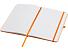 Teak блокнот А5 из переработан. материала в твердой обложке с линован. страницами - Оранжевый