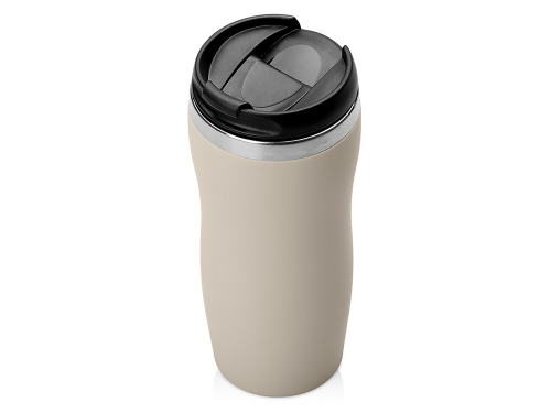 Термокружка Mony Steel 350 мл, soft touch, бежевый