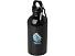 Одностенная бутылка для воды с карабином Oregon, изготовленная из нержавеющей стали, сертифицированной по стандарту RCS, объемом 400 мл - сплошной черный