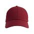 Бейсболка FRASER, органический хлопок, 6 клиньев, металлическая застежка, бордовый