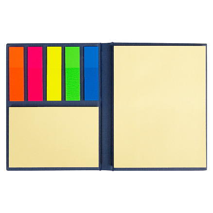 Набор цветных бумажных стикеров Stick and Fun в твердом переплете, Тёмно-синий