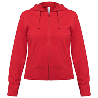 Толстовка женская Hooded Full Zip красная