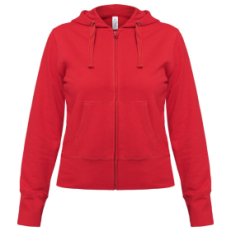 Толстовка женская Hooded Full Zip красная
