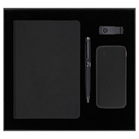 Набор подарочный Solution Prestige Quadro (ежедневник, Чёрный