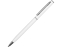 Ручка металлическая шариковая Атриум с покрытием софт-тач, белый