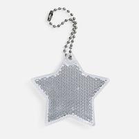 Пешеходный светоотражатель с цепочкой «Звезда», белый