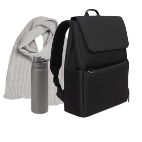 Подарочный набор Marco, серый (шарф, термобутылка, рюкзак)