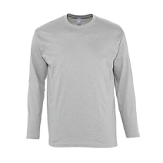 Футболка мужская с длинным рукавом MONARCH 150, серый меланж