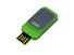 USB-флешка промо на 32 Гб прямоугольной формы, выдвижной механизм, зеленый